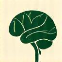 Stylized icon representing enhanced cognitive function with a brain and leaf motif