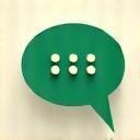 Stylized icon of a speech bubble with a clock, symbolizing a timely response and immediate communication. Reflects brand colors.