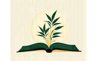 Open book icon with design elements, symbolizing a sustainable design guide