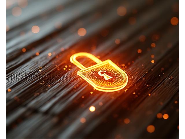 Digital lock layered over a bamboo texture, symbolizing robust digital security on natural materials.