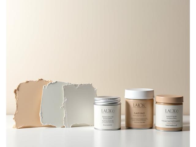 Sample swatches of low-VOC paints and sealants